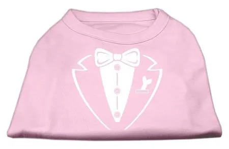 Tuxedo Screen Print Shirt Light Pink XXXL (20)