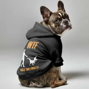 Walk Time - Personalized French Bulldog Hoodies with Funny Quotes – Stylish, Cozy, and Premium 100% Cotton