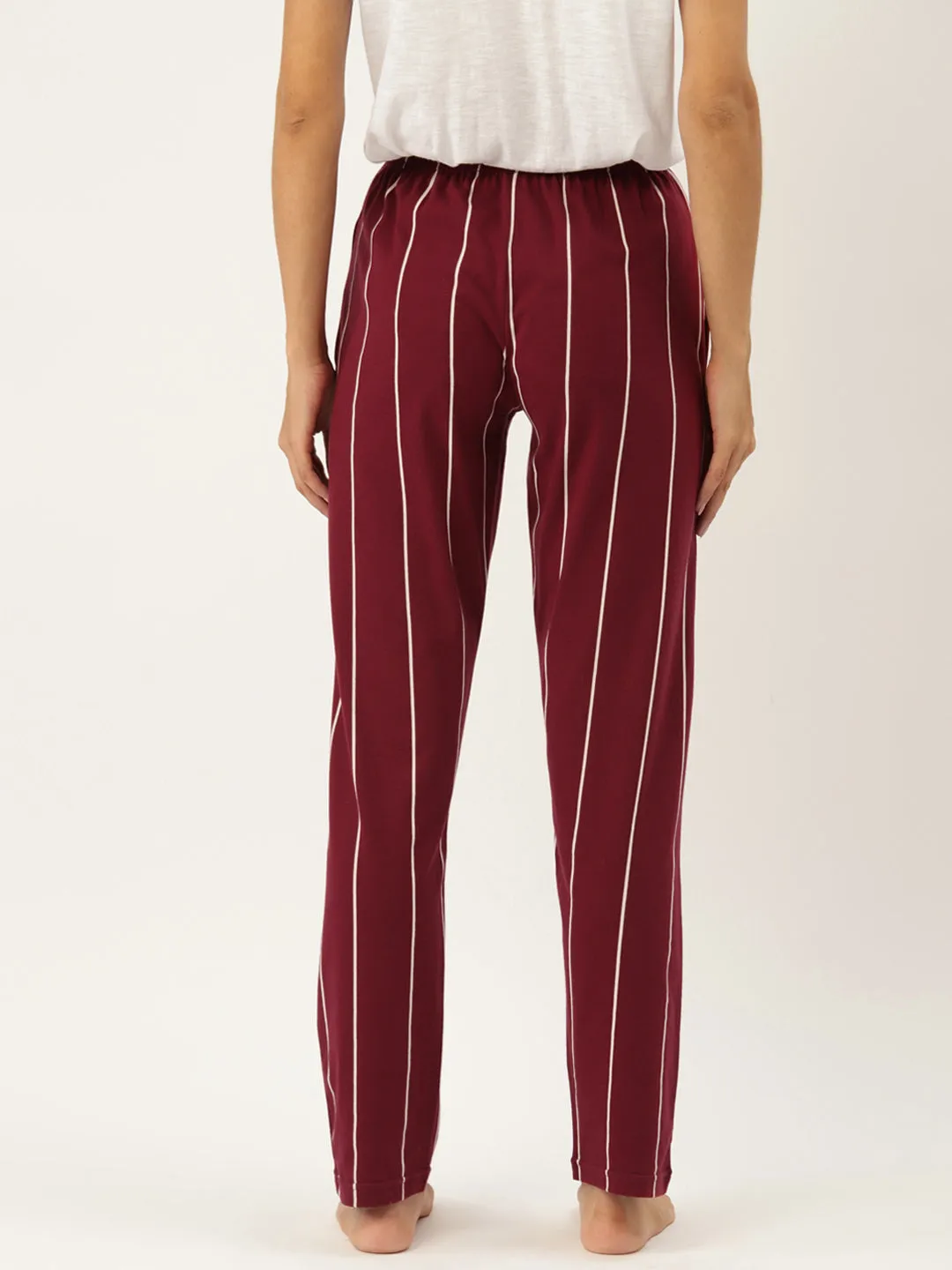 Women's Printed Cotton Maroon Lounge Pants | LDLW-2317-1 |