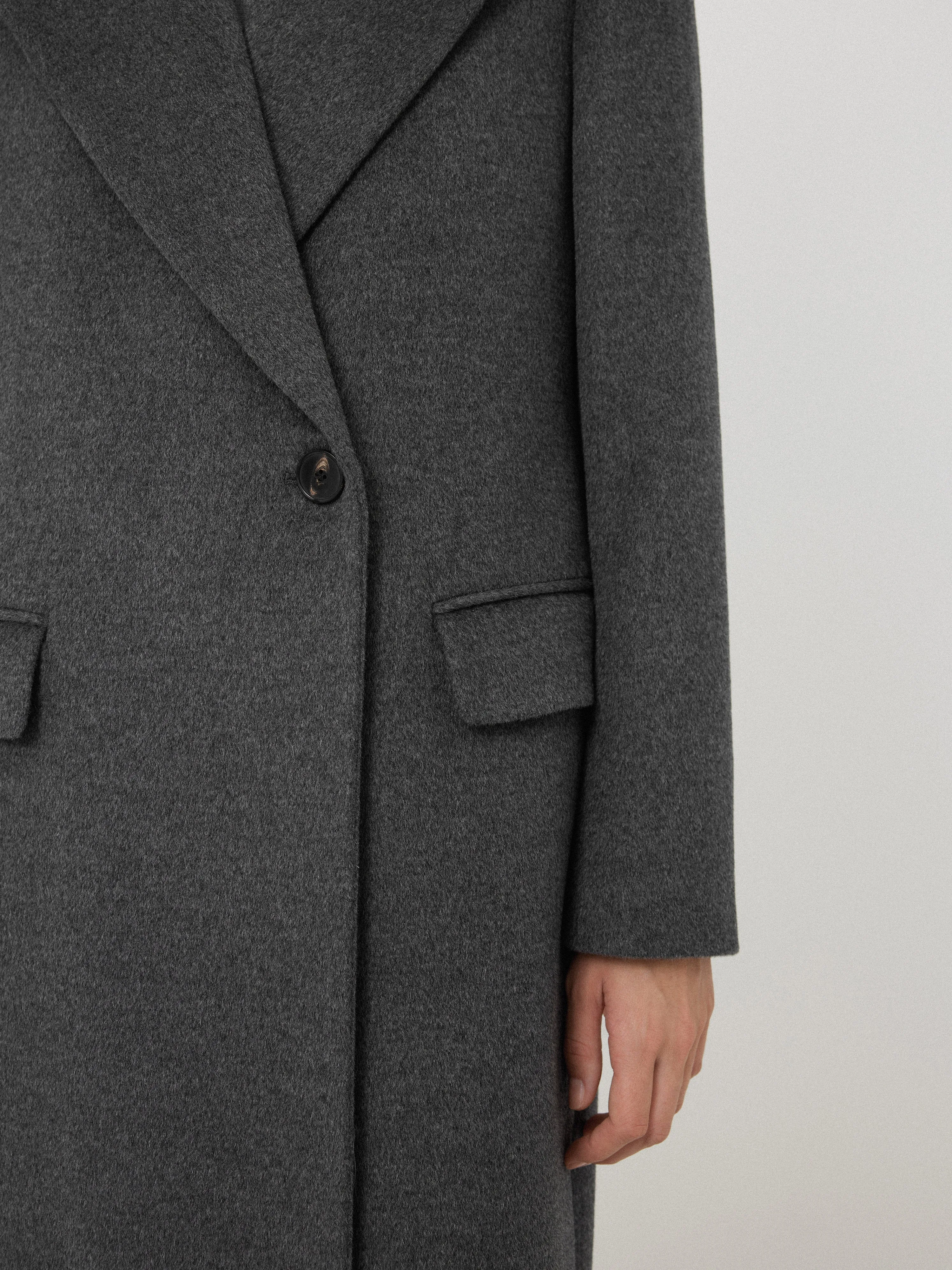 Wool Maxi City Coat | Charcoal