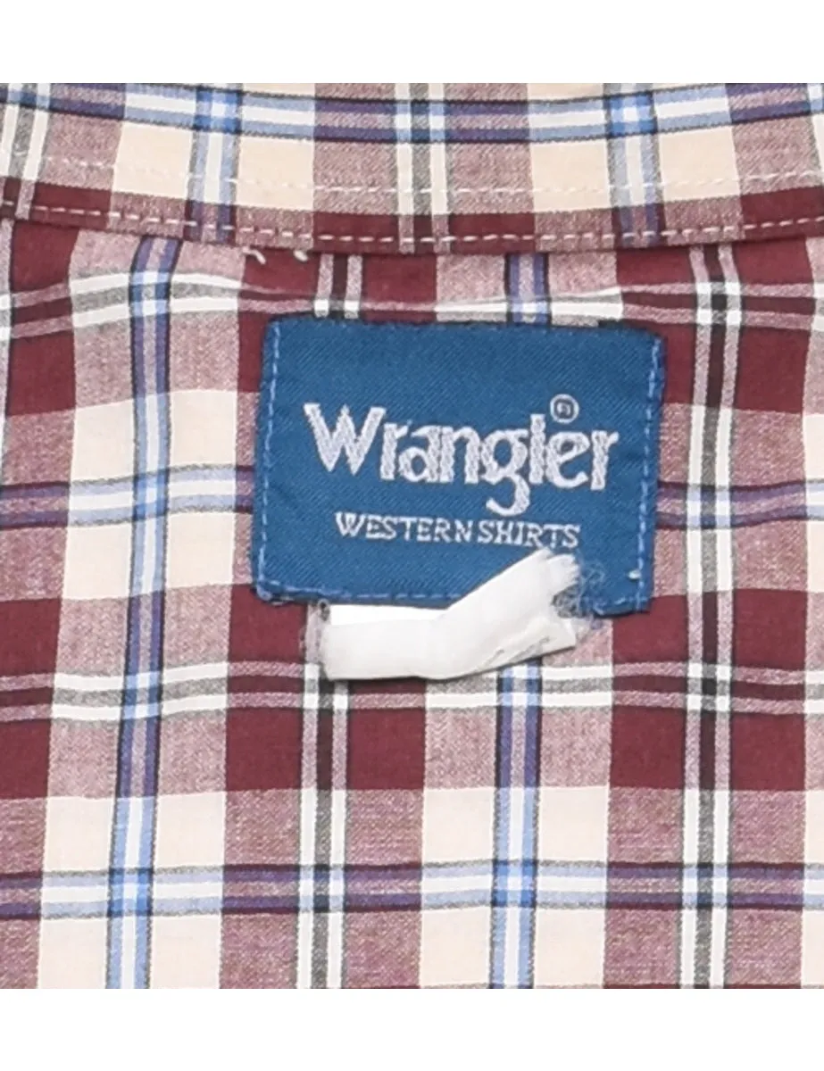 Wrangler Checked Maroon Shirt - XL