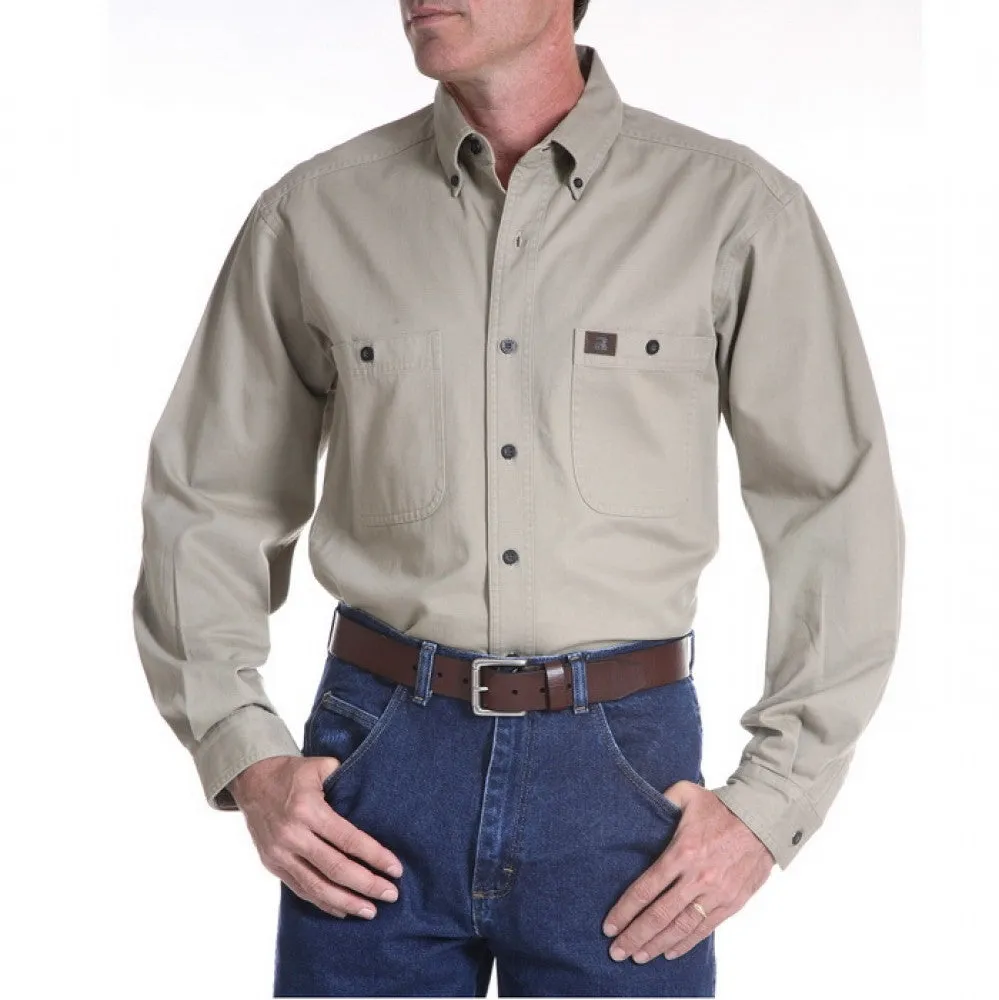 Wrangler Mens Riggs Cotton Twill Work Shirt Style 3W501KH