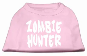 Zombie Hunter Screen Print Shirt Light Pink S (10)